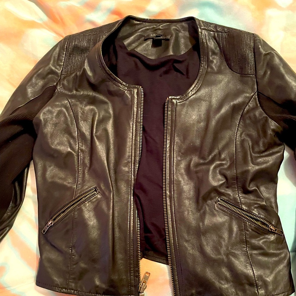 Scoop Women’s Moto Real Leather jacket